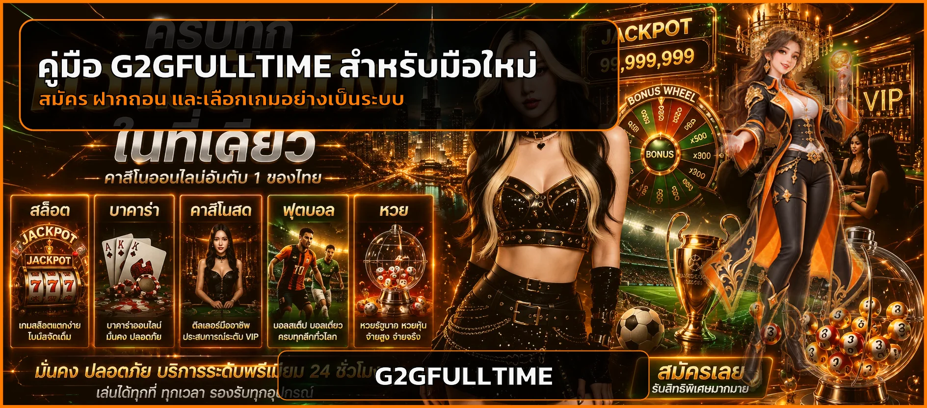 G2GFULLTIME คู่มือสมัคร ฝากถอน และเลือกเกม
